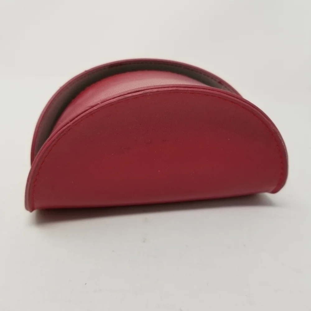 Valentino Leather Sun Glass Eye Glasses Spectacle Case Red Unisex